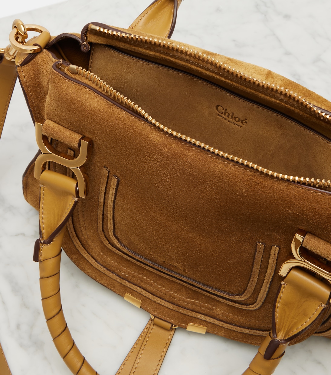 Tote Marcie Small aus Veloursleder | Chloé