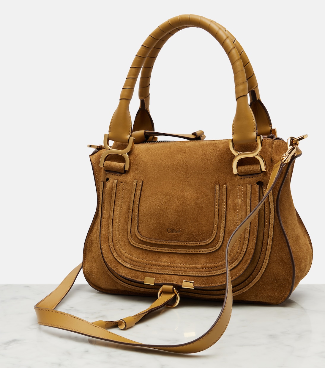 Tote Marcie Small aus Veloursleder | Chloé