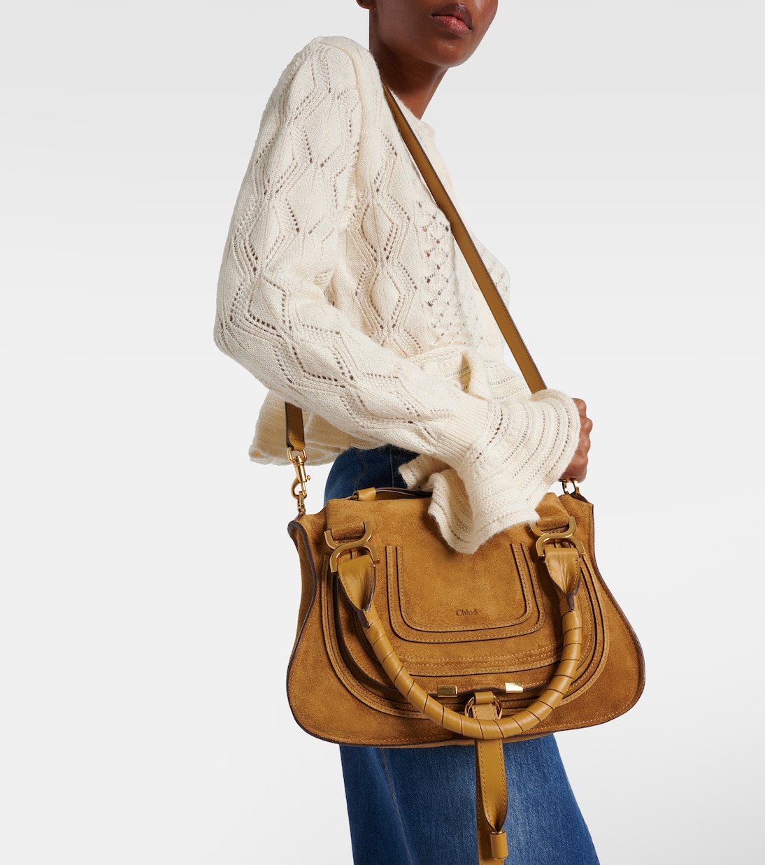 Tote Marcie Small aus Veloursleder | Chloé