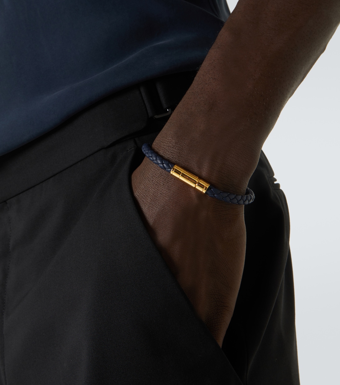 Bracelet en cuir à logo | Tom Ford