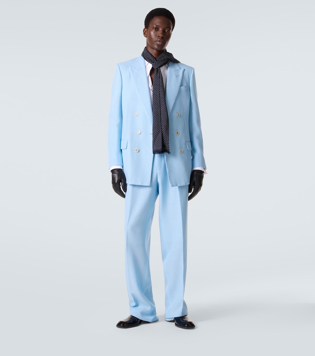 Polka-dot wool, silk, and cashmere scarf | Tom Ford