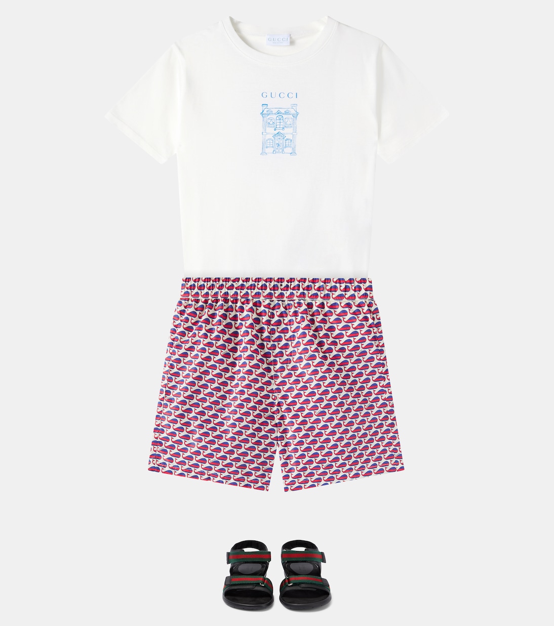 Camiseta en jersey de algodón estampada | Gucci Kids