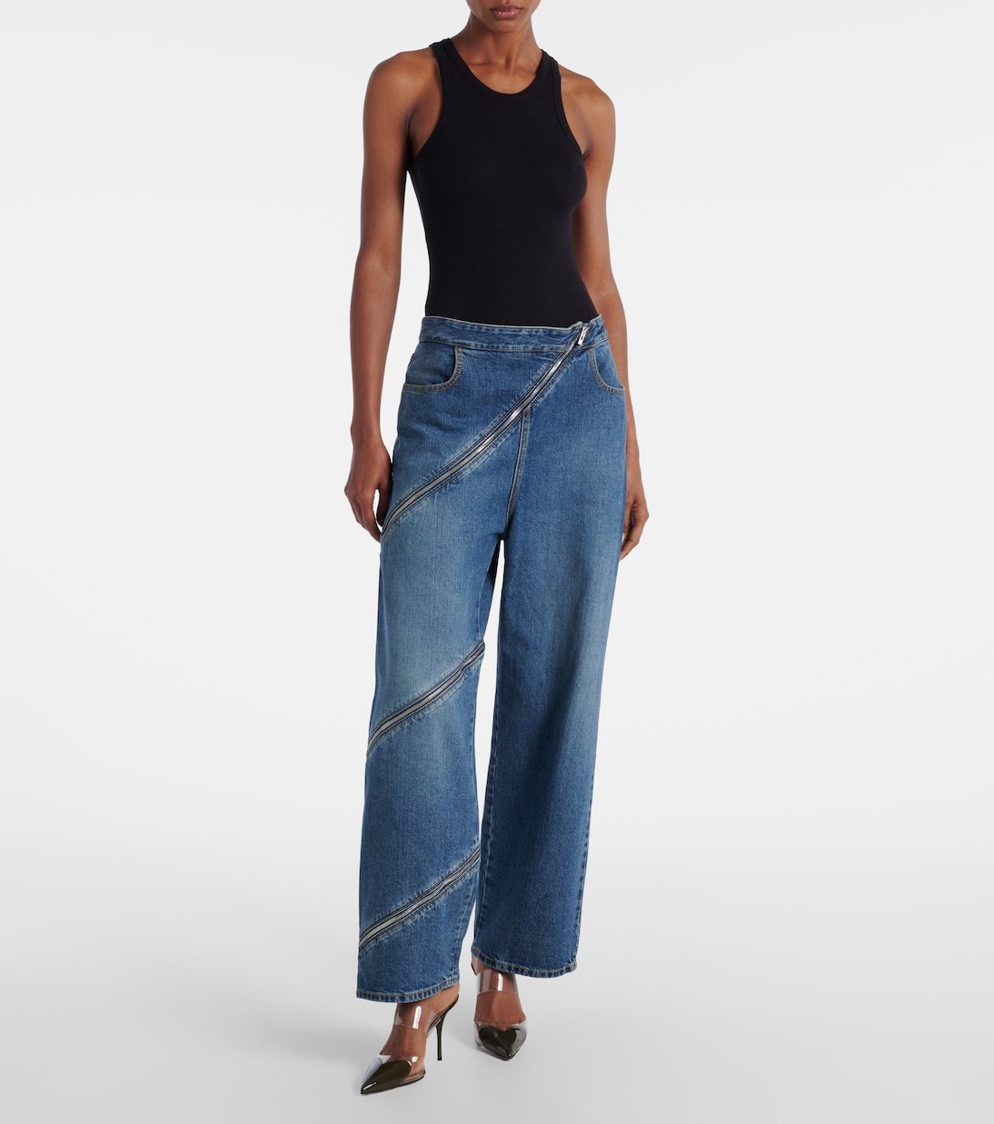 Mules Cœur 90 in vernice e PU | Alaïa