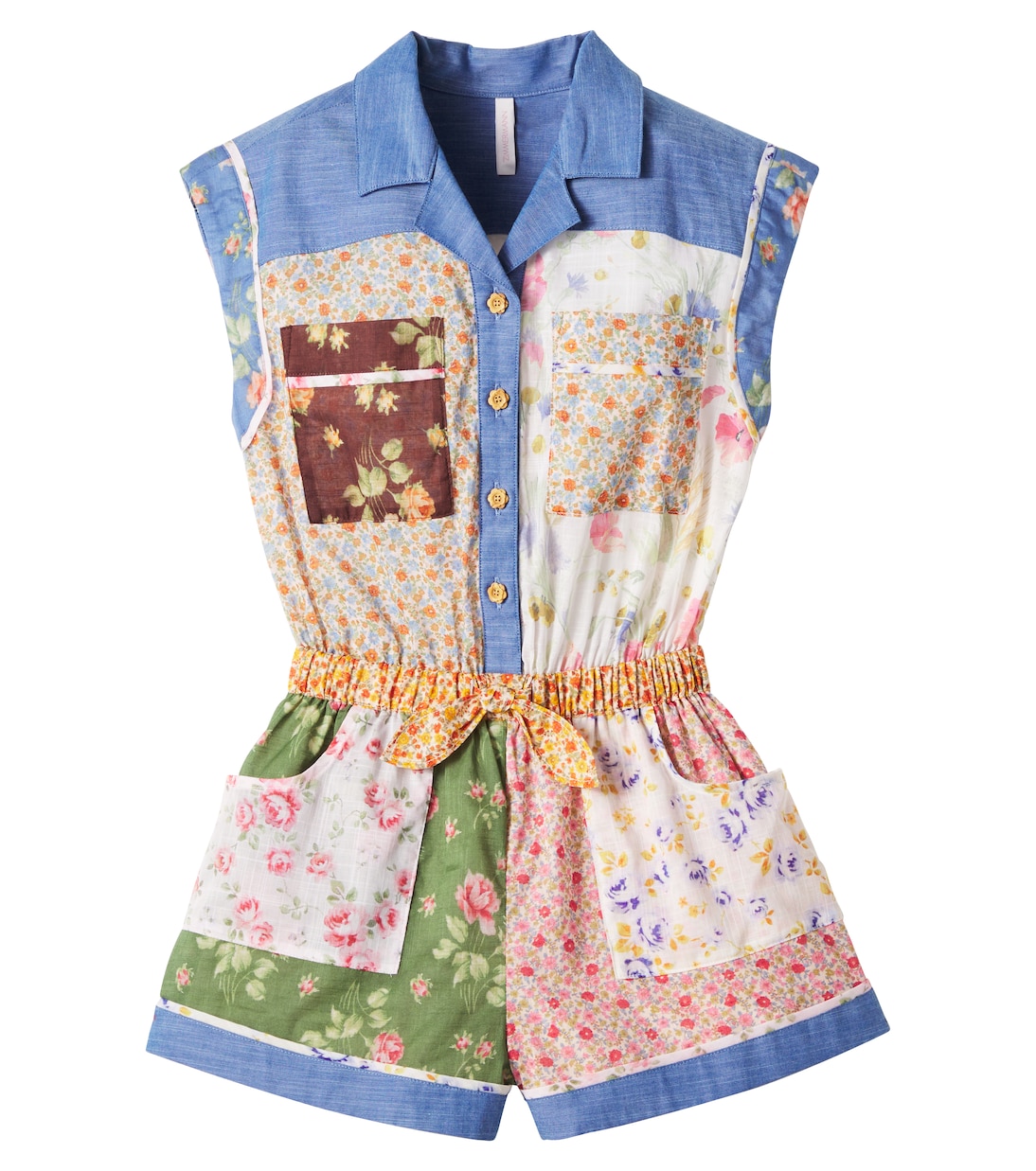 Combi-short Lucky en coton à fleurs | Zimmermann Kids