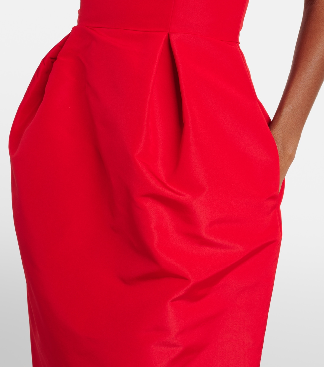 Off-shoulder silk maxi dress | Carolina Herrera