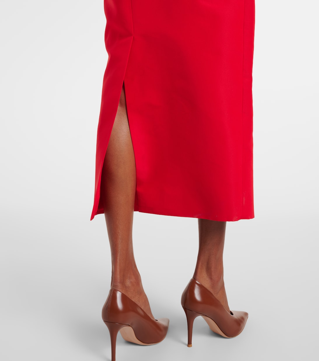 Off-shoulder silk maxi dress | Carolina Herrera