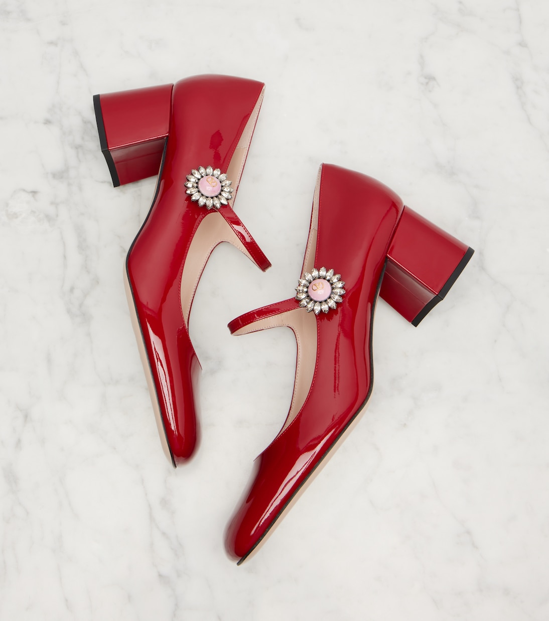 Escarpins Daisy Jewel 55 en cuir | Valentino Garavani