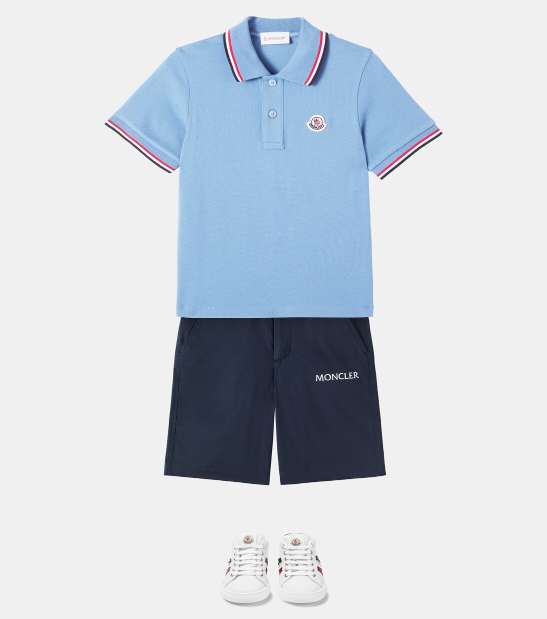 Logo cotton polo shirt | Moncler Enfant