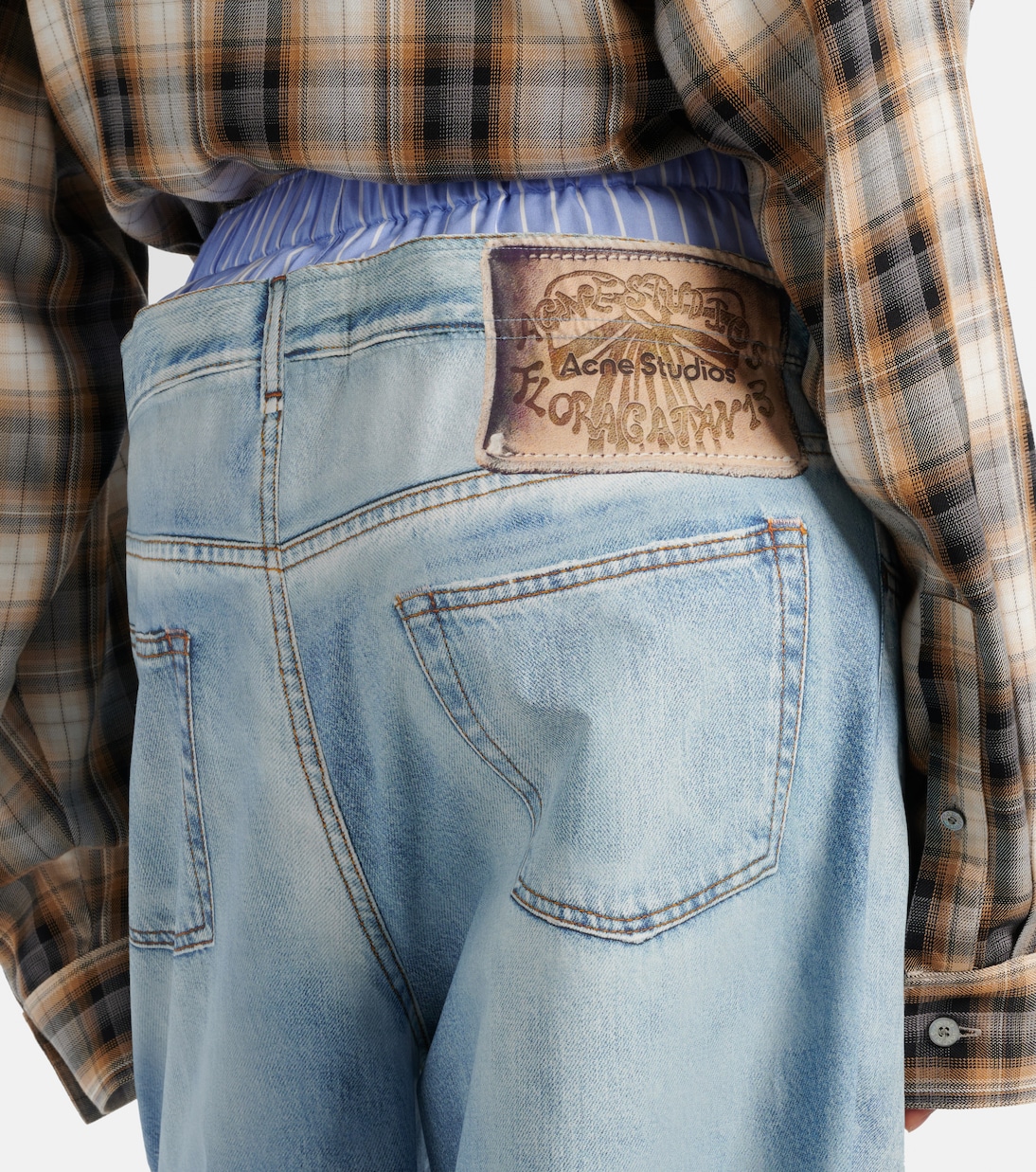 Pantaloni a gamba larga in popeline di cotone | Acne Studios