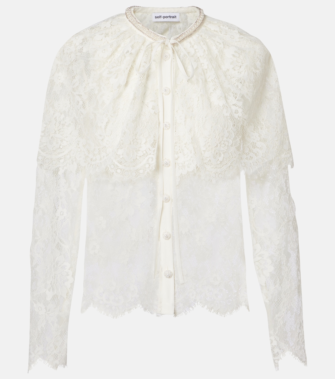 Caped lace cardigan | Self-Portrait
