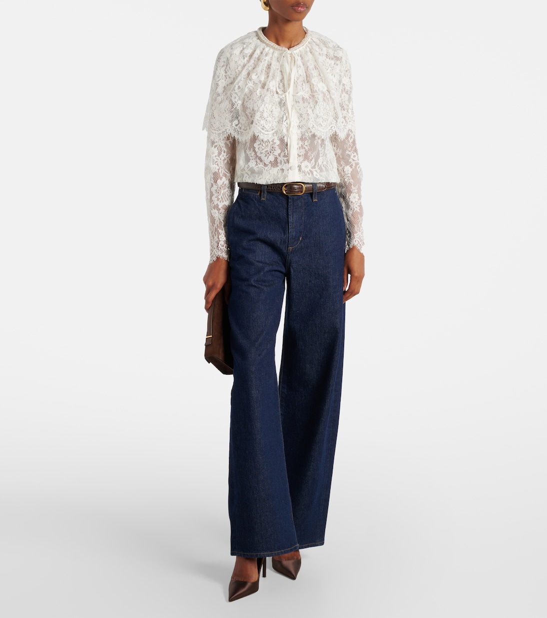 Caped lace cardigan | Self-Portrait