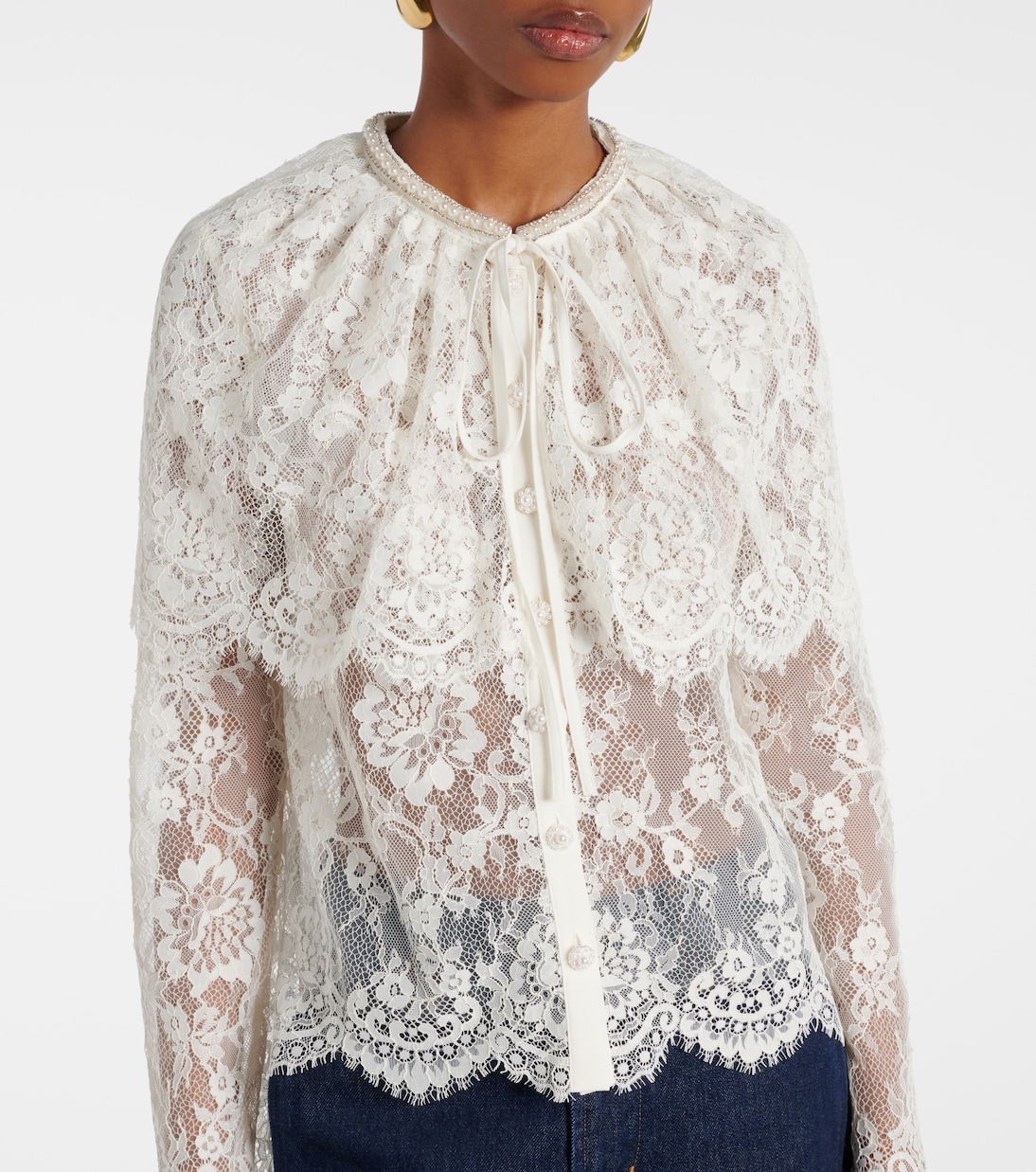 Caped lace cardigan | Self-Portrait