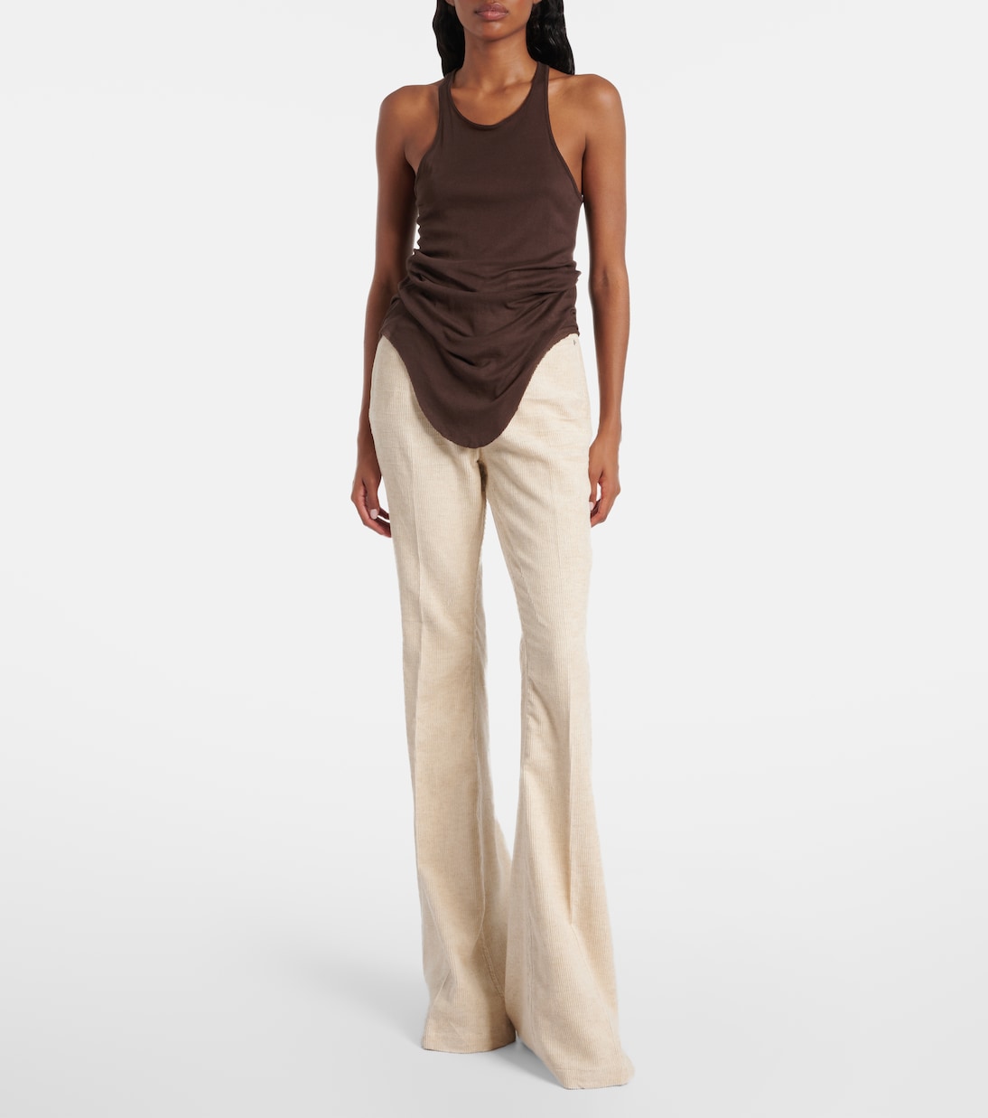 Bolan cotton and linen bootcut jeans | Rick Owens