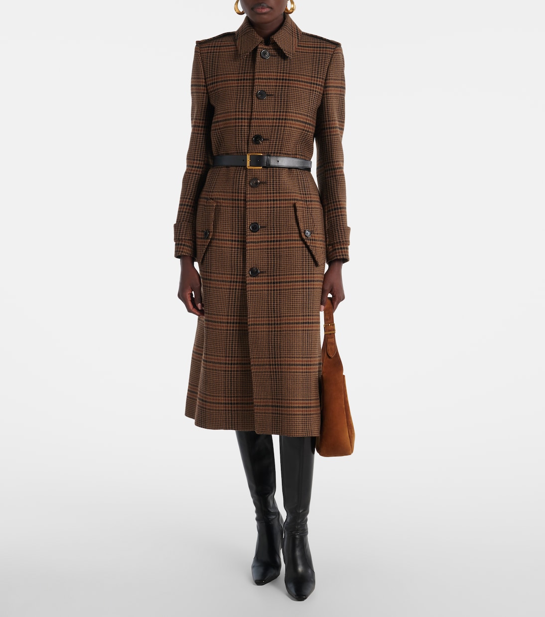 Francoise 95 leather knee-high boots | Saint Laurent