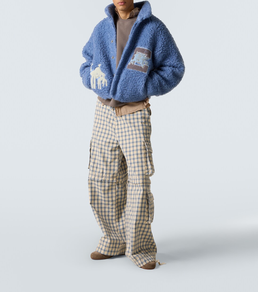 Checked cotton cargo pants | ERL