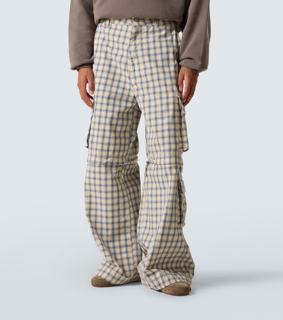 Checked cotton cargo pants | ERL
