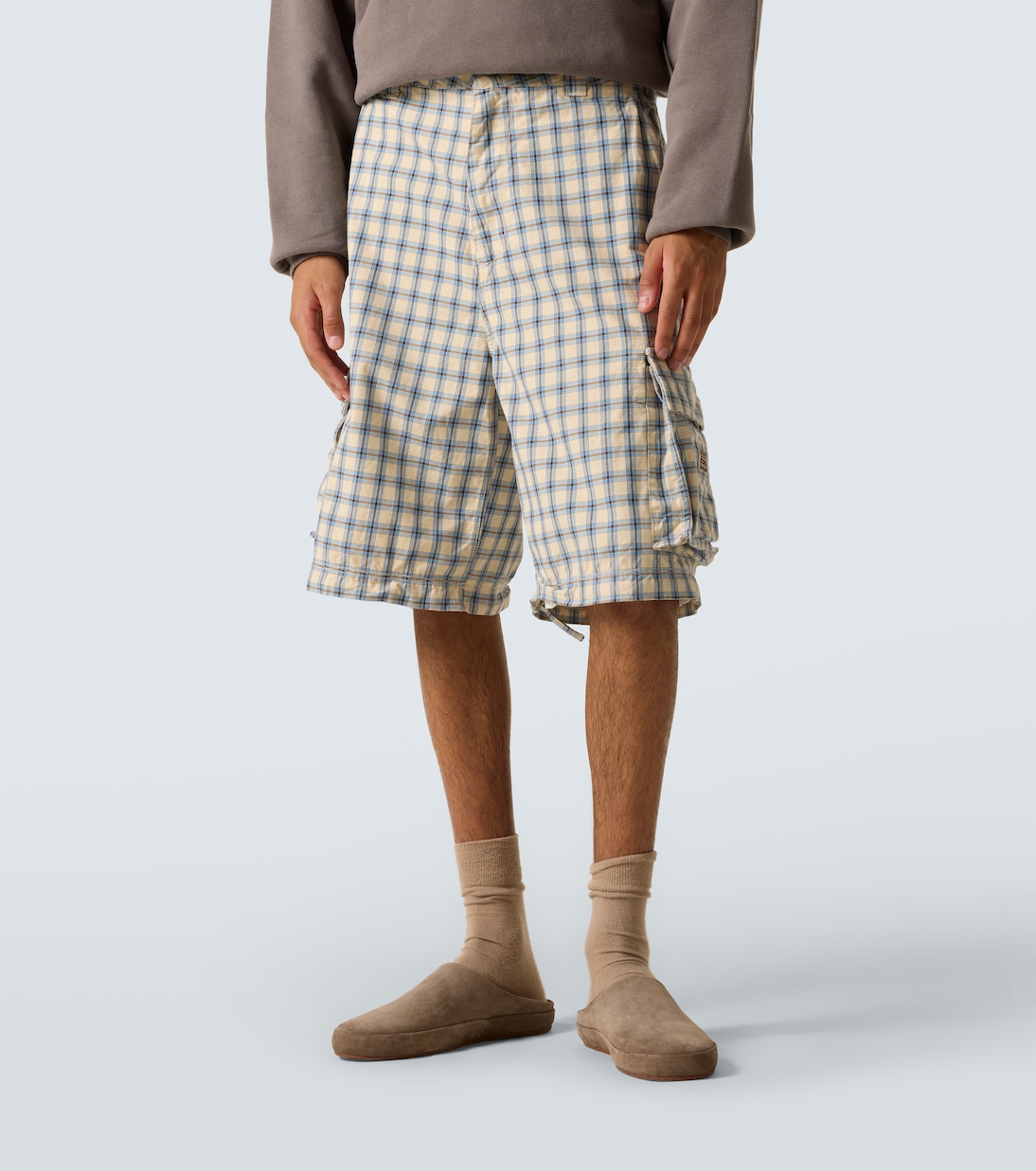 Checked cotton cargo pants | ERL