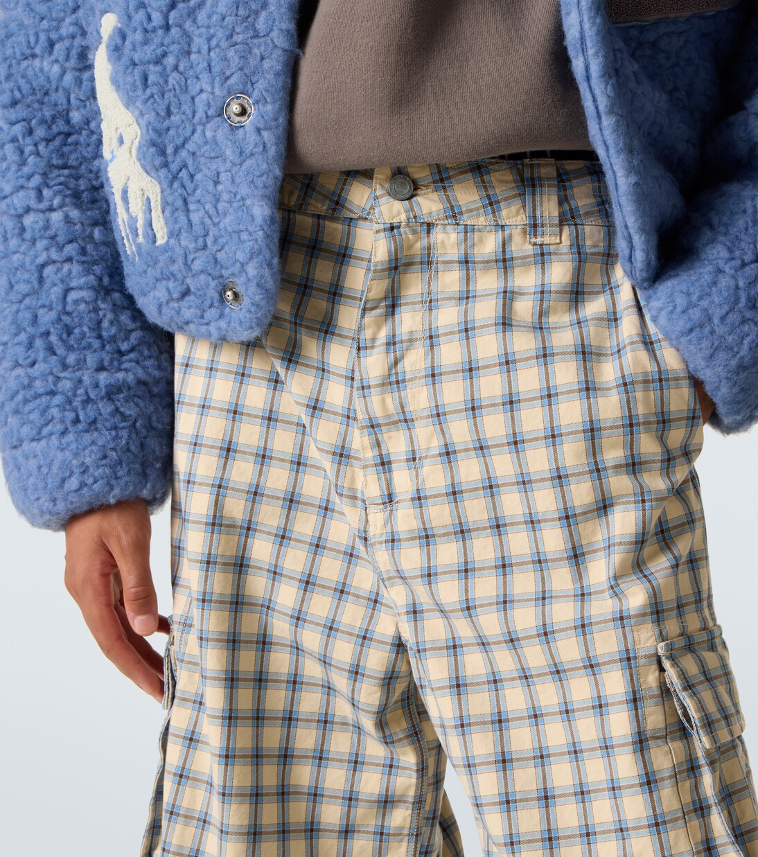 Checked cotton cargo pants | ERL