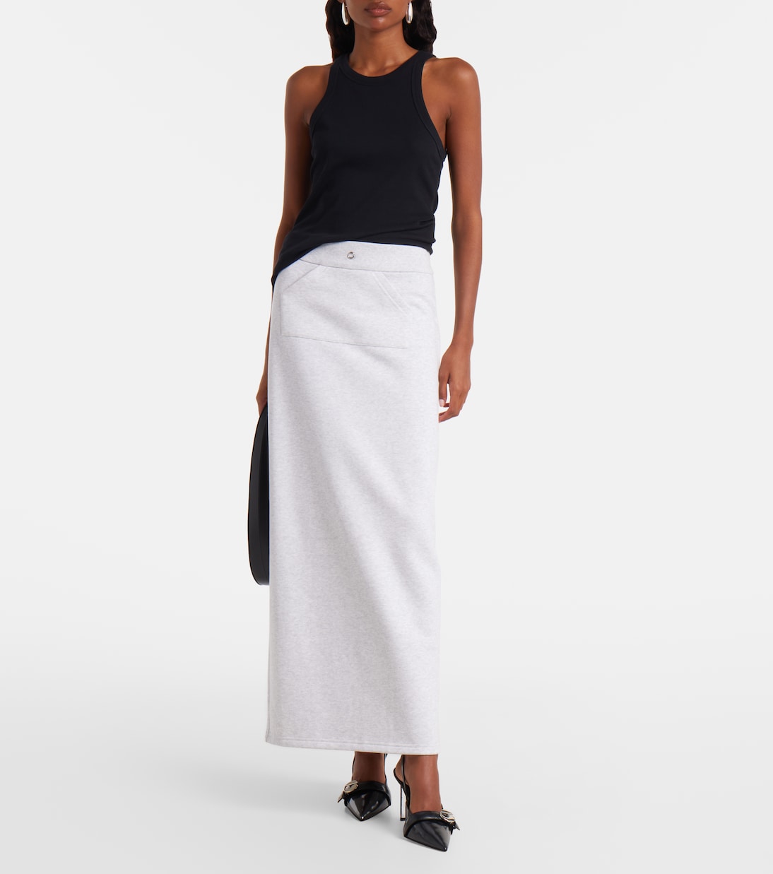 Cotton-blend maxi skirt  | Coperni
