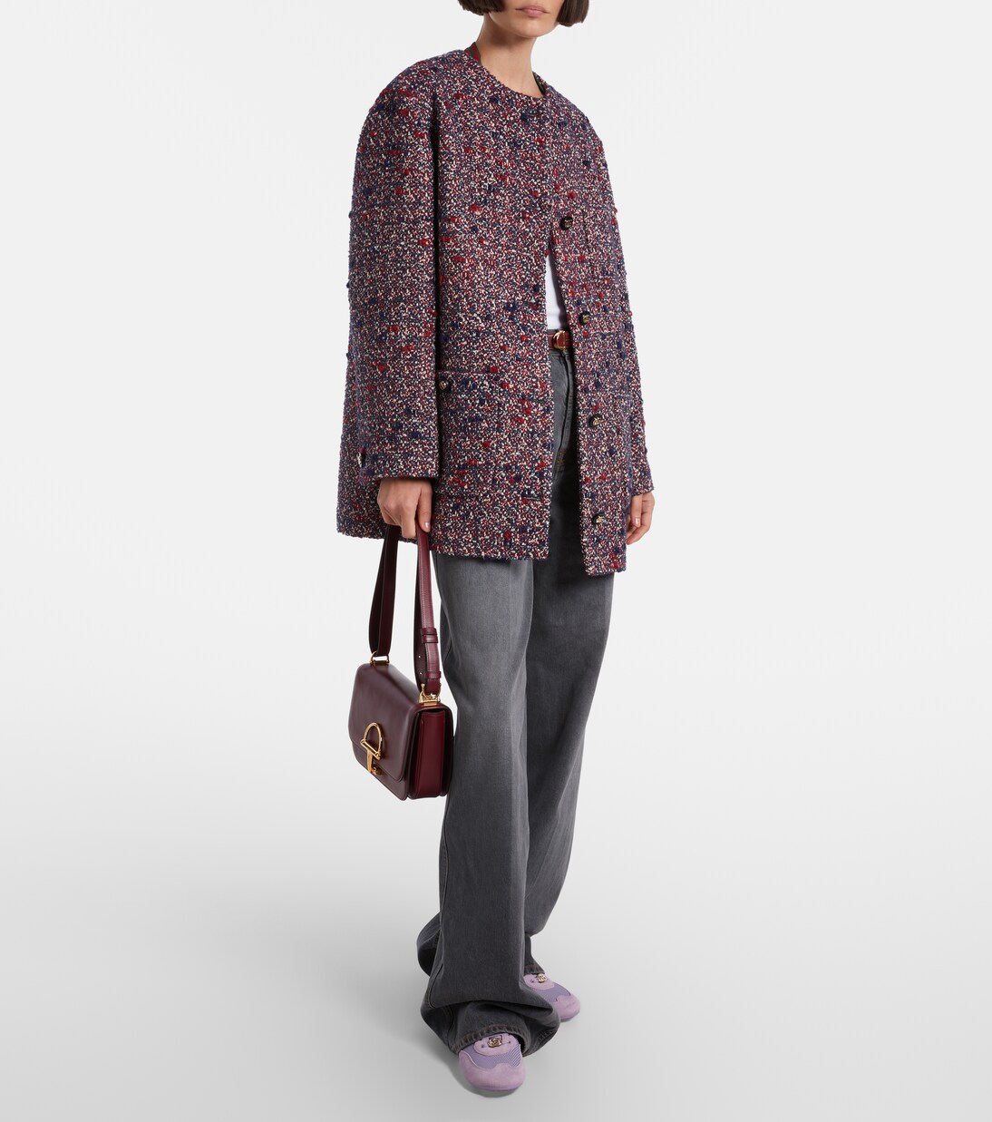 Gucci Shift suede-trimmed sneakers | Gucci