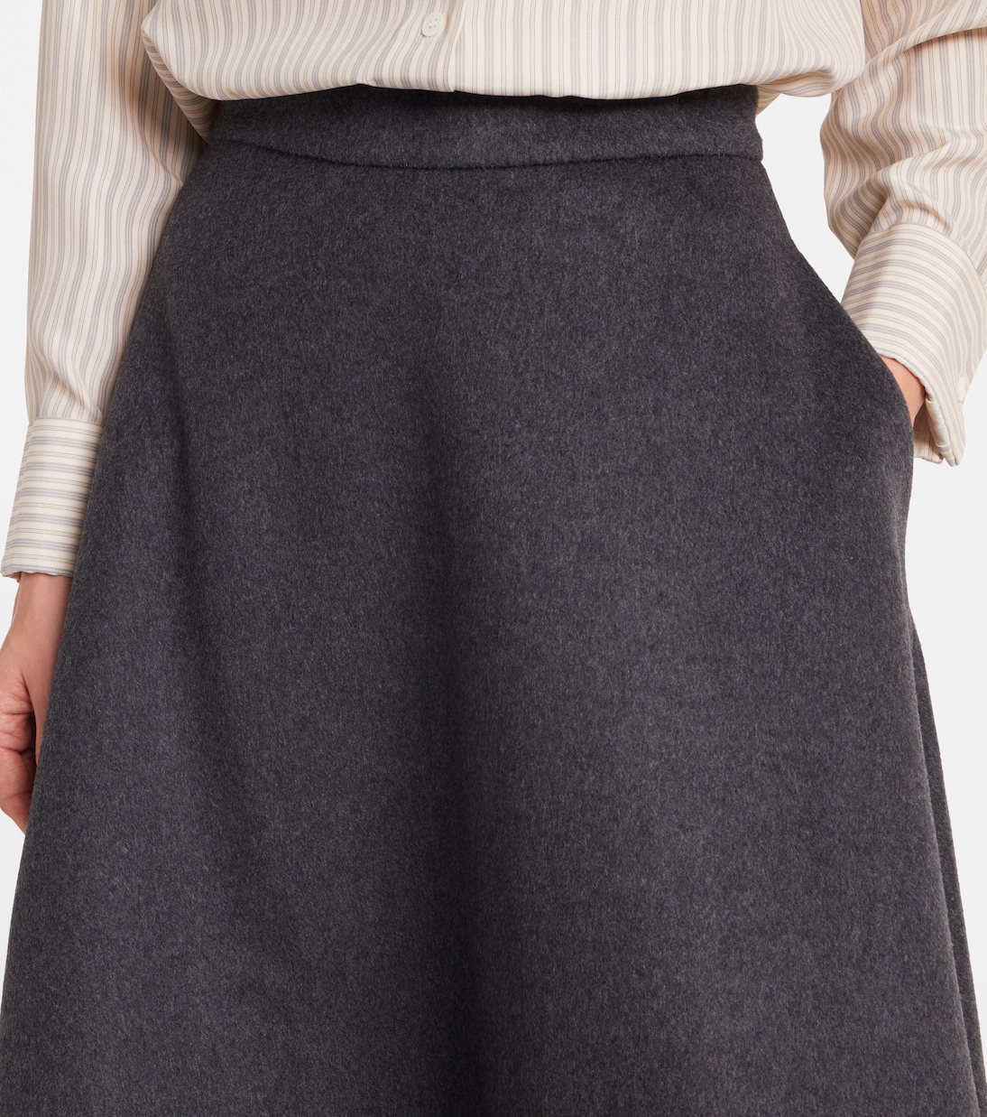 Wool-blend midi skirt | Róhe
