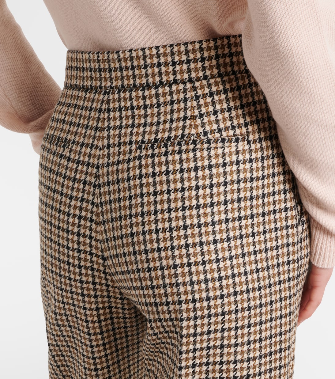 Cropped-Hose aus Schurwolle mit Hahnentrittmuster | Valentino