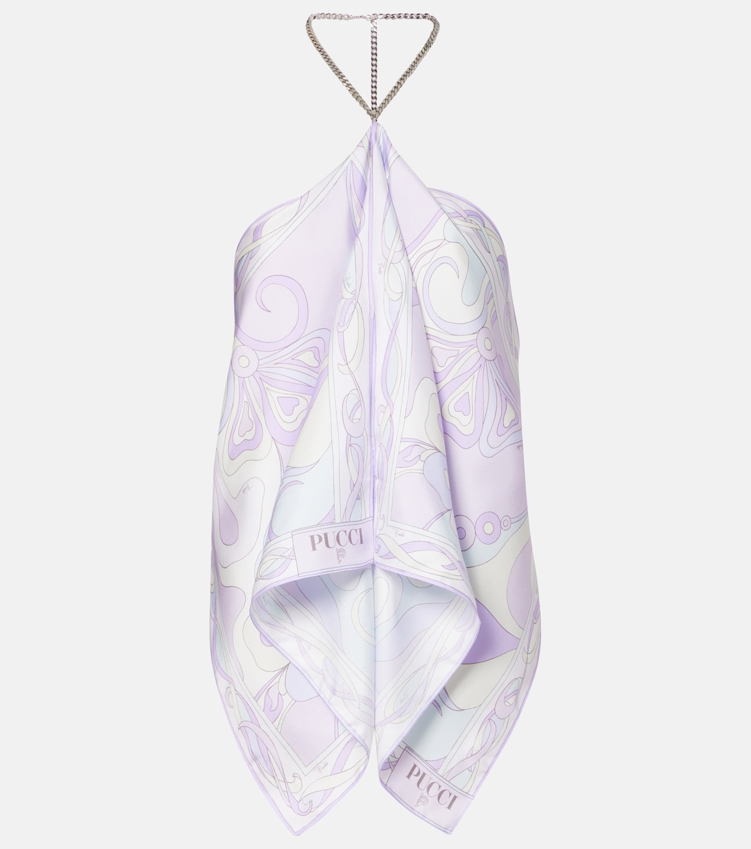 Top Orchidee aus Seiden-Twill | Pucci
