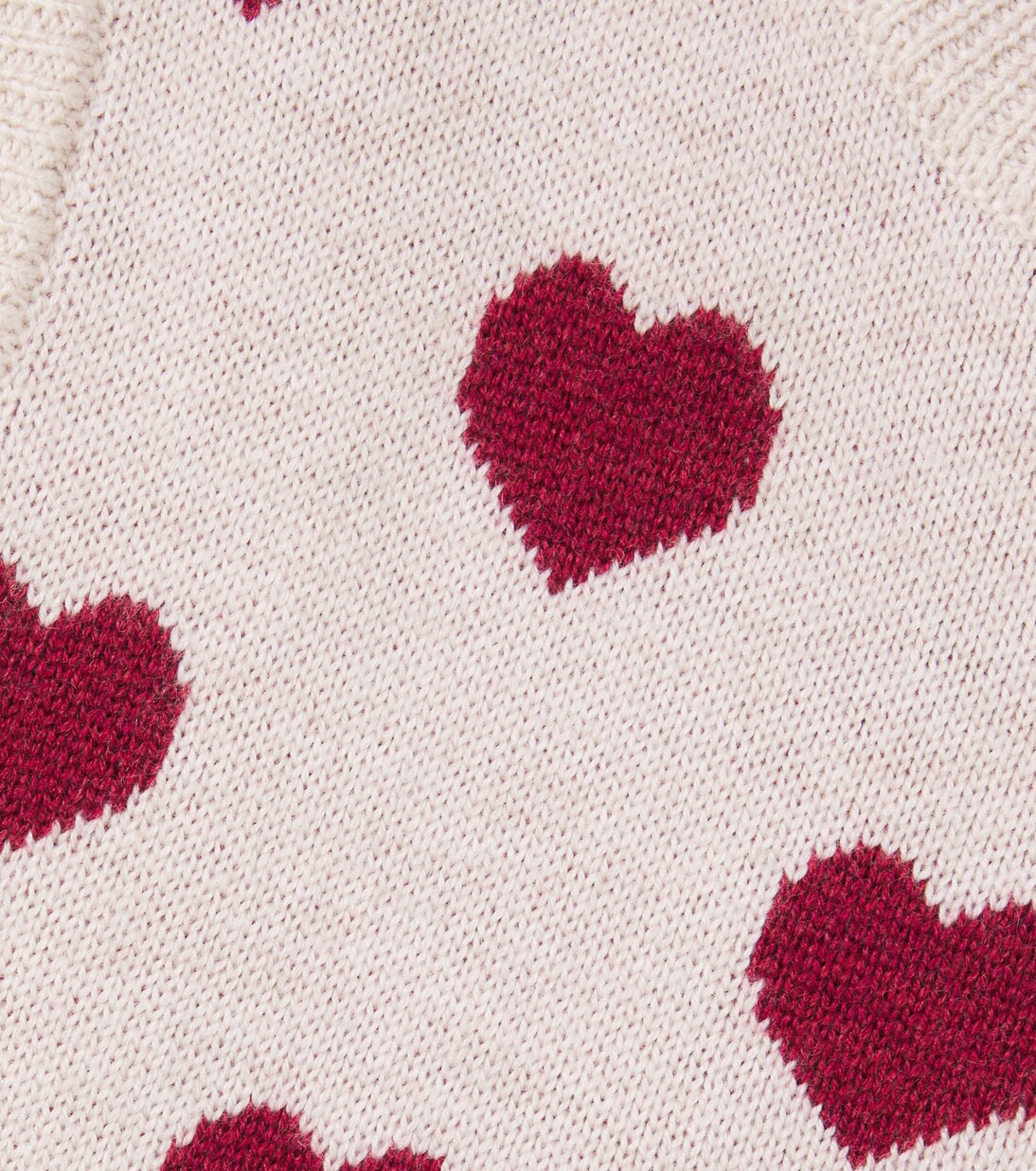 Gaby jacquard wool sweater vest | Wheat