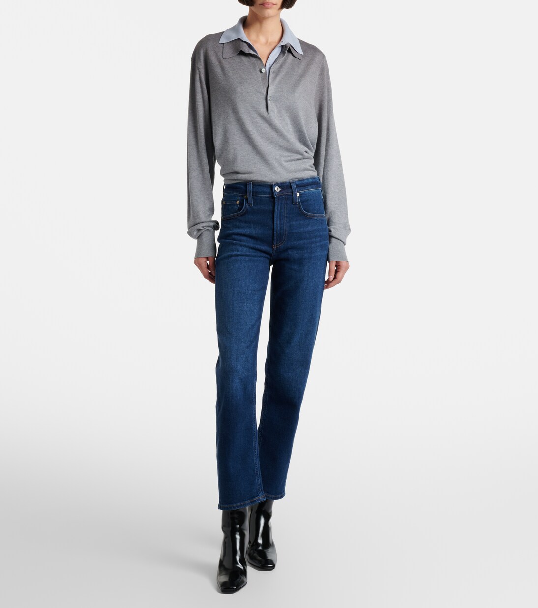 Delfina low-rise straight-leg jeans | Citizens of Humanity