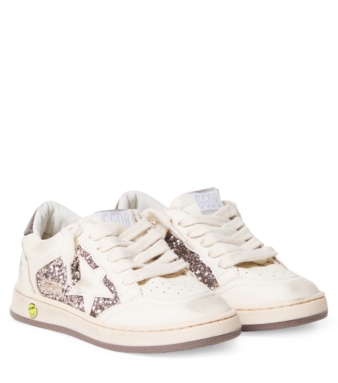 Ball Star glitter leather sneakers | Golden Goose Kids