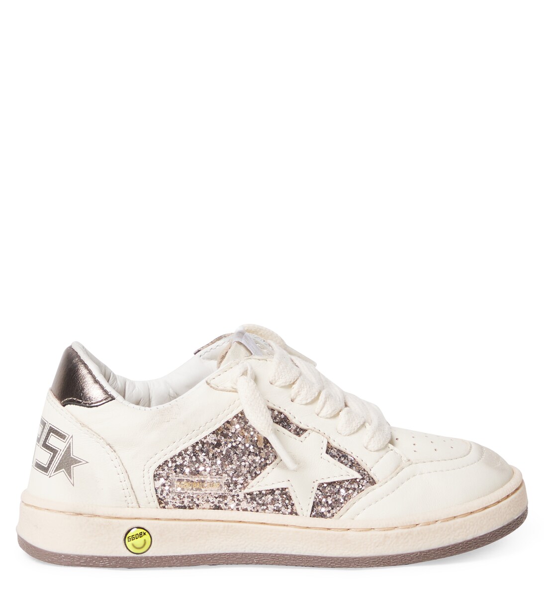 Ball Star glitter leather sneakers | Golden Goose Kids