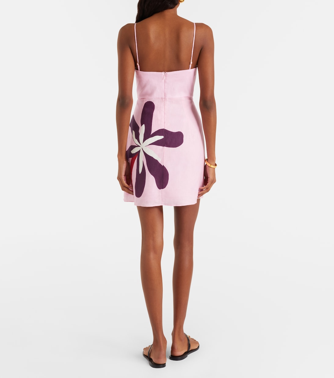 Roma floral linen minidress | Cala de la Cruz