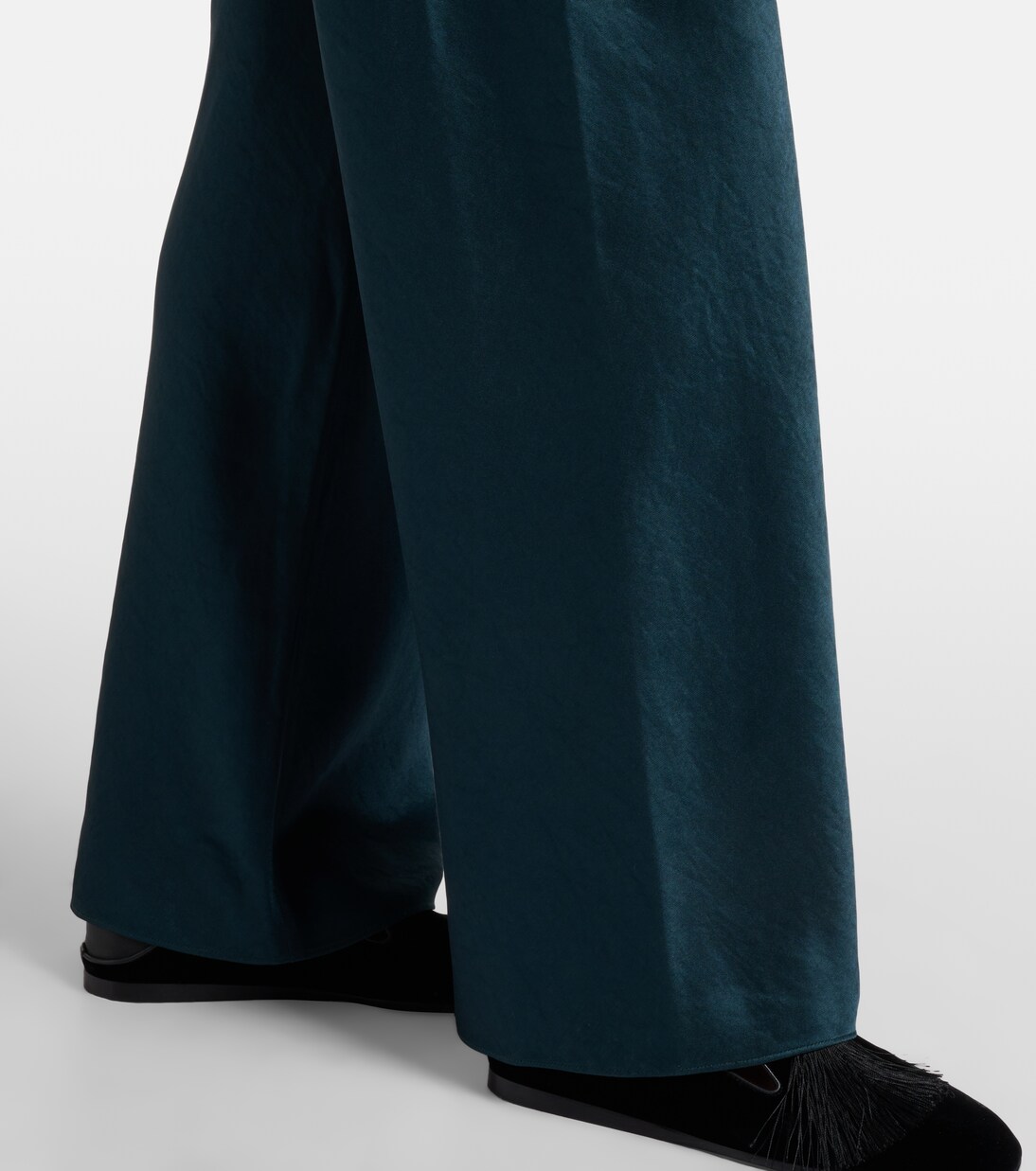 High-rise satin wide-leg pants | Vince