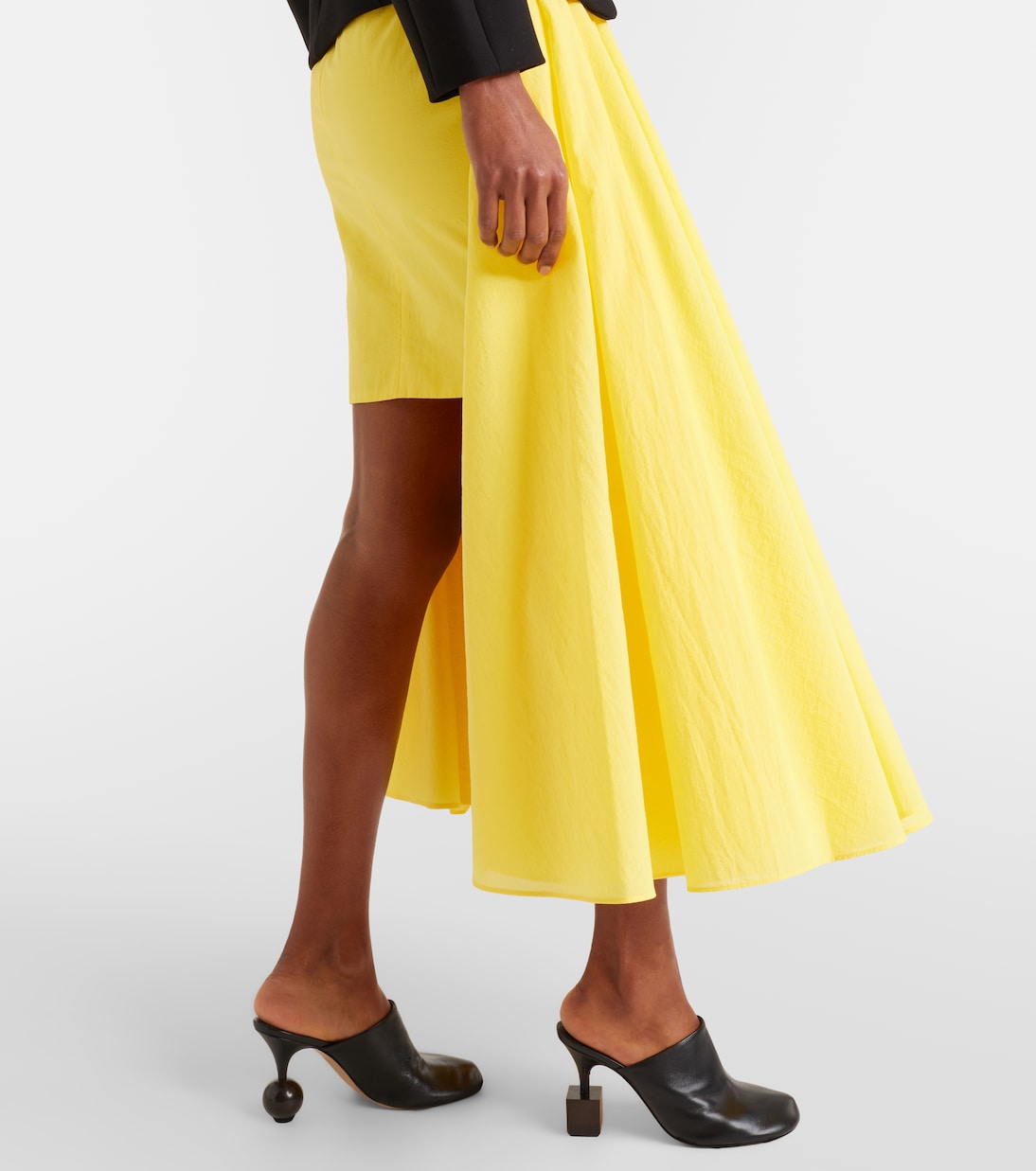Paysan asymmetric cotton-blend midi skirt | Jacquemus