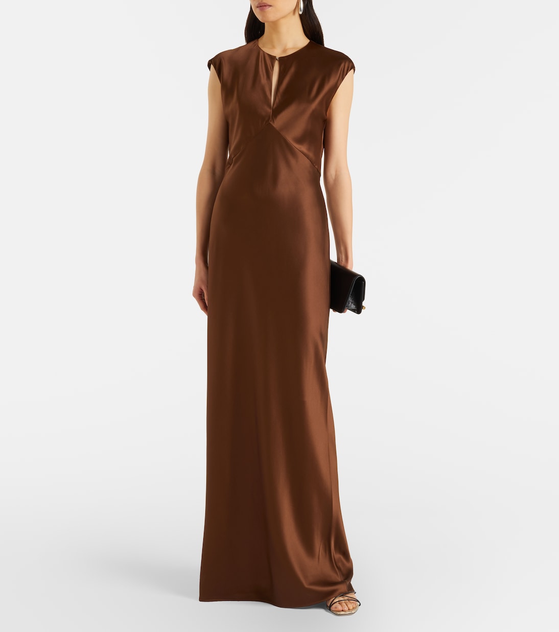 Nelzy silk-blend satin maxi dress | Veronica Beard