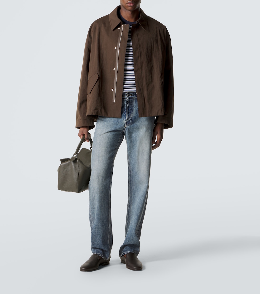 Striped cotton jersey T-shirt | Sunspel