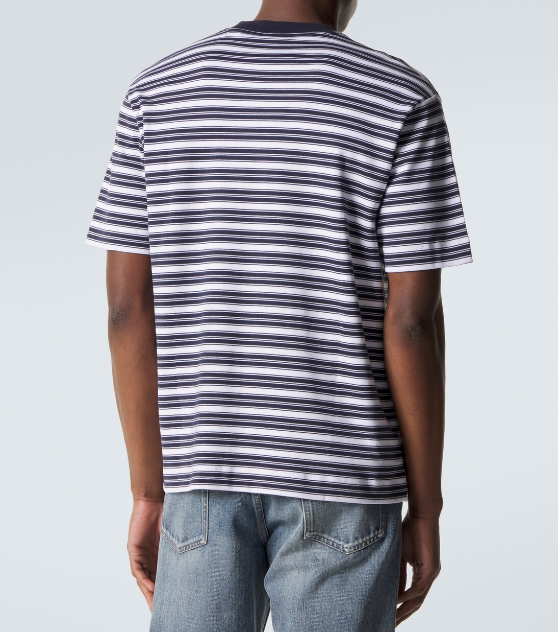 Striped cotton jersey T-shirt | Sunspel