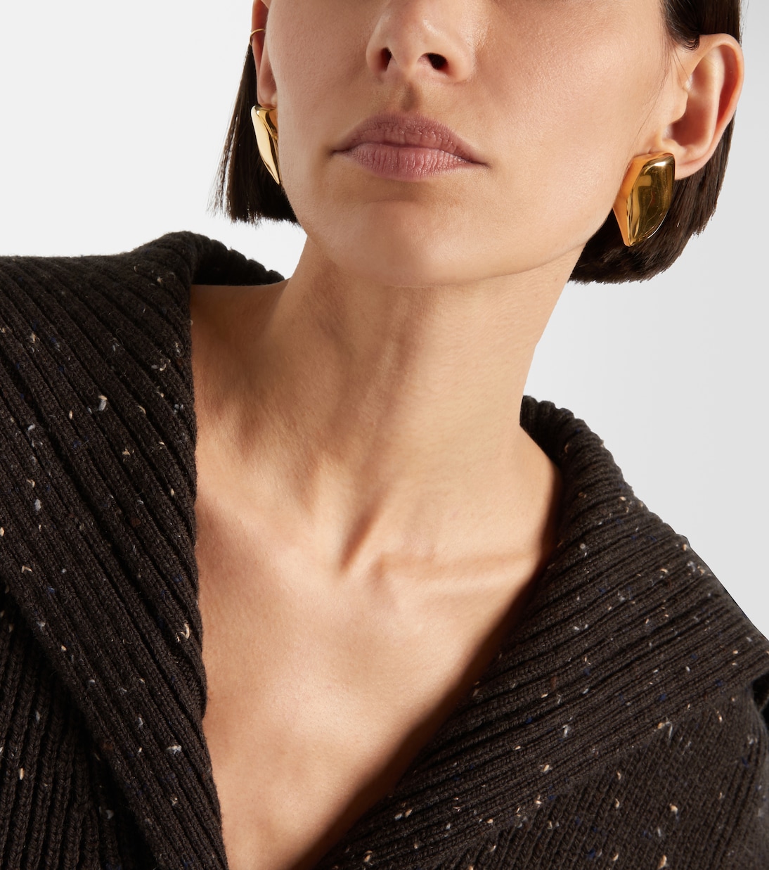 Prisma Small 18kt gold-plated earrings | Bottega Veneta