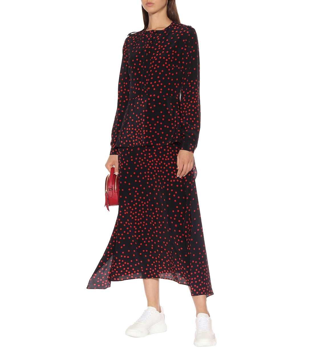 Robe longue imprimée en soie | Stella McCartney