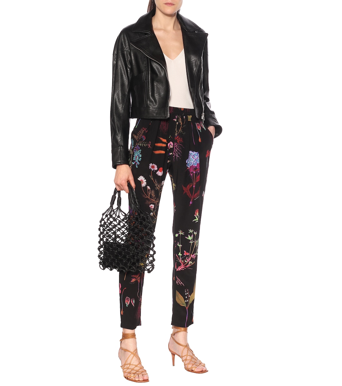 Pantaloni a stampa floreale in seta | Stella McCartney