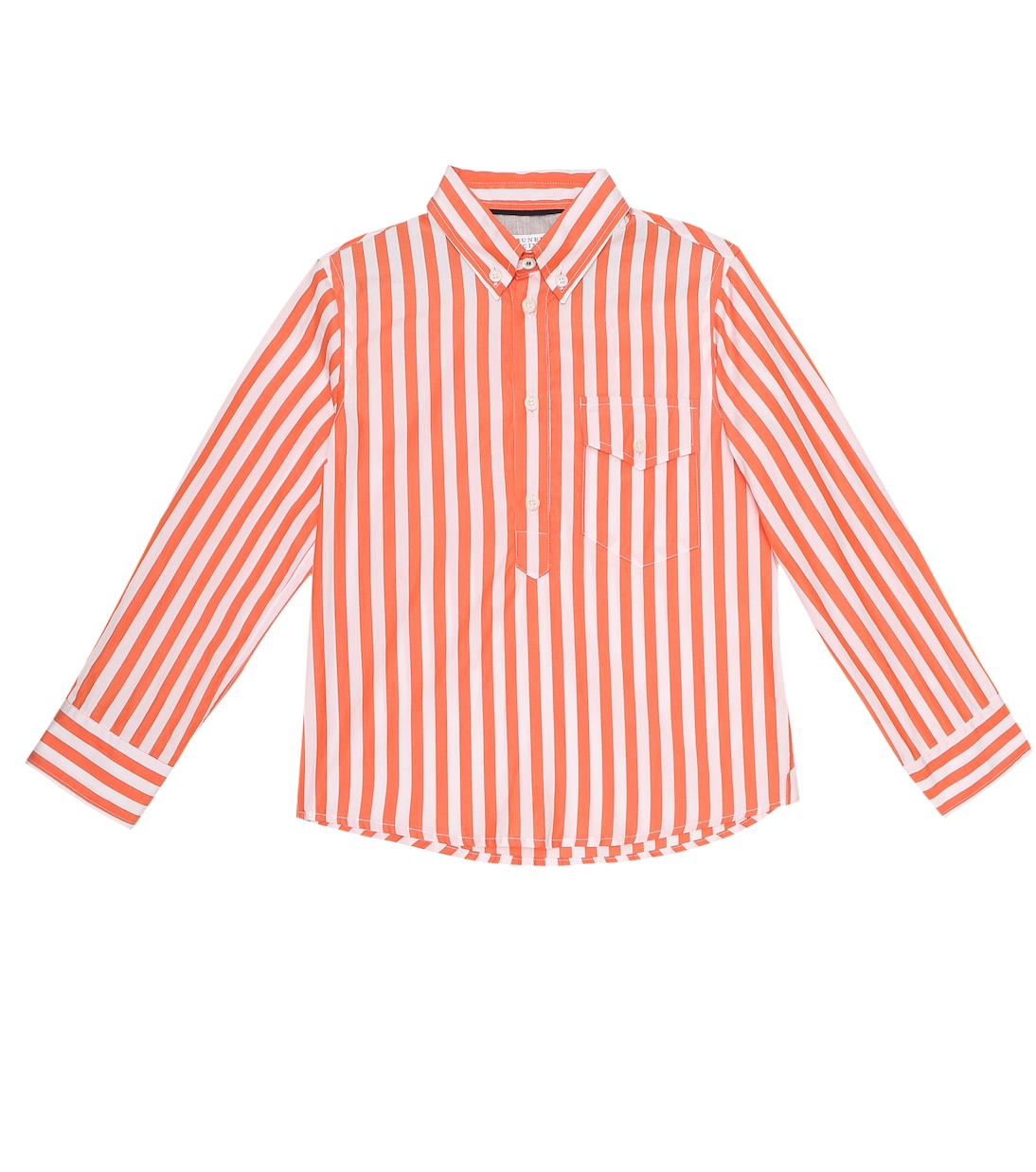 Camisa de algodón a rayas | Brunello Cucinelli Kids