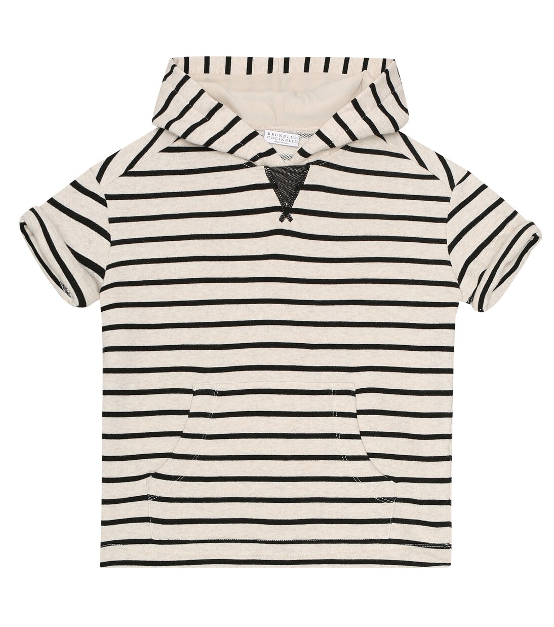 Sudadera con capucha a rayas | Brunello Cucinelli Kids