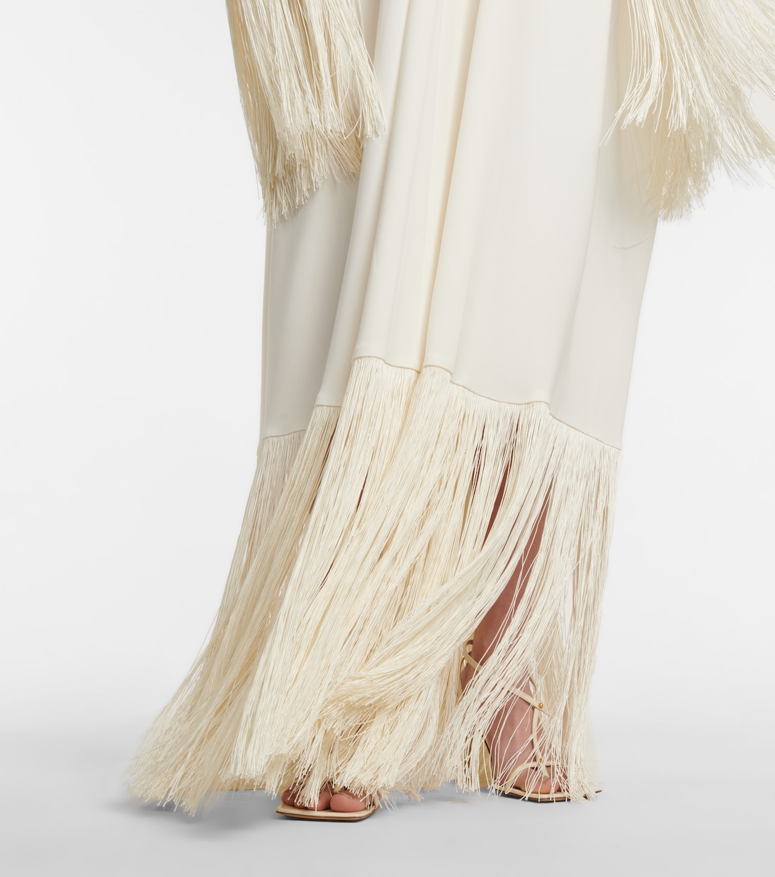 Fringed silk gown | Oscar de la Renta