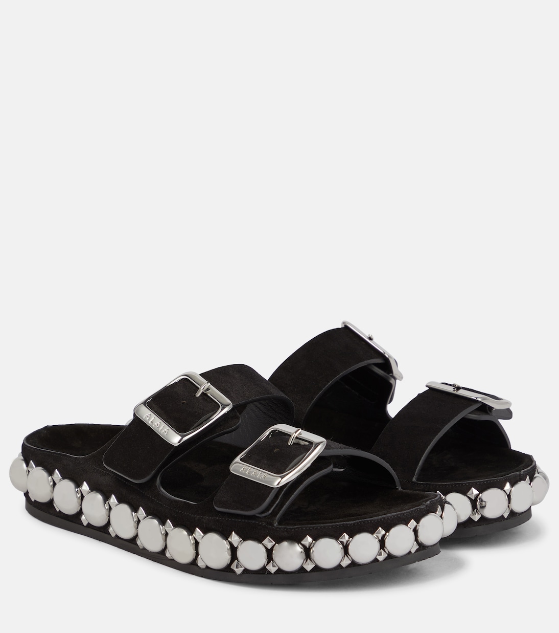 Bombe embellished suede slides | Alaïa