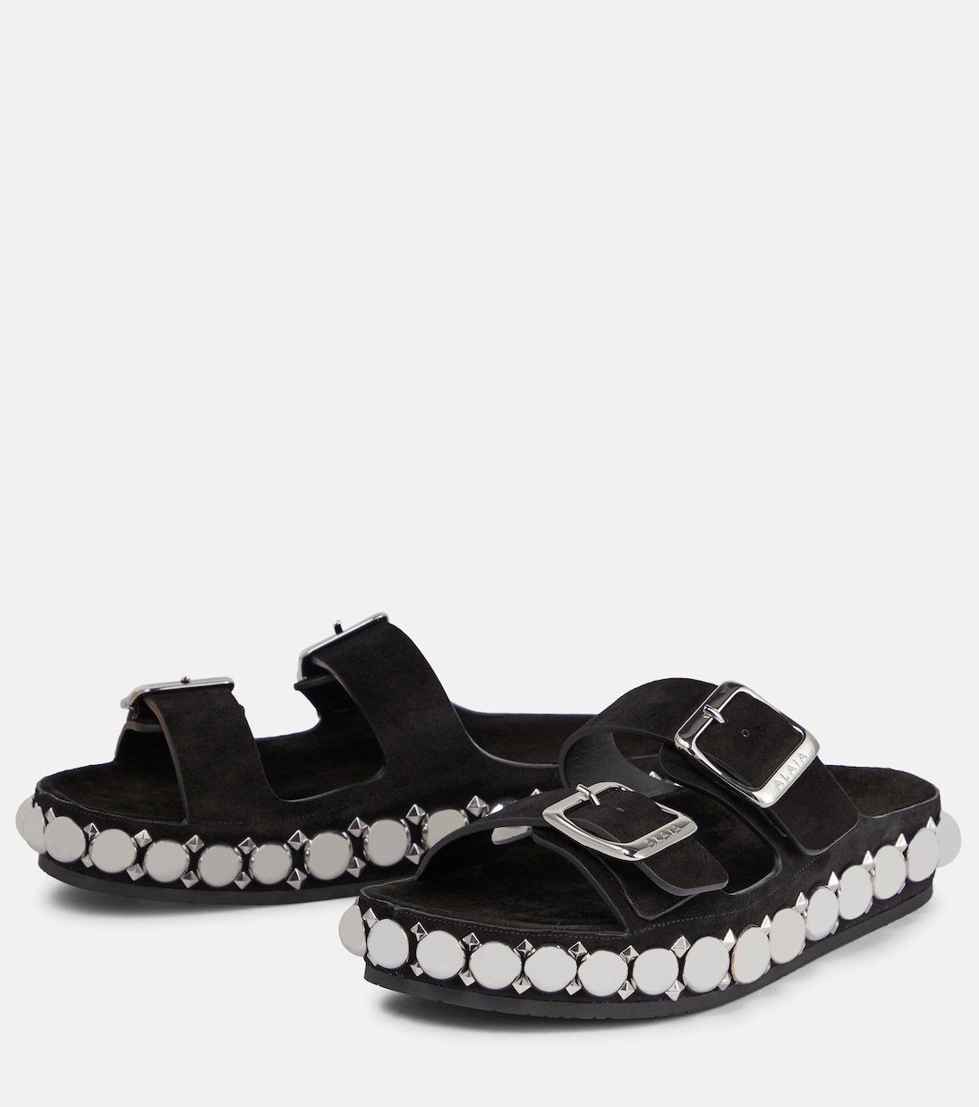 Bombe embellished suede slides | Alaïa