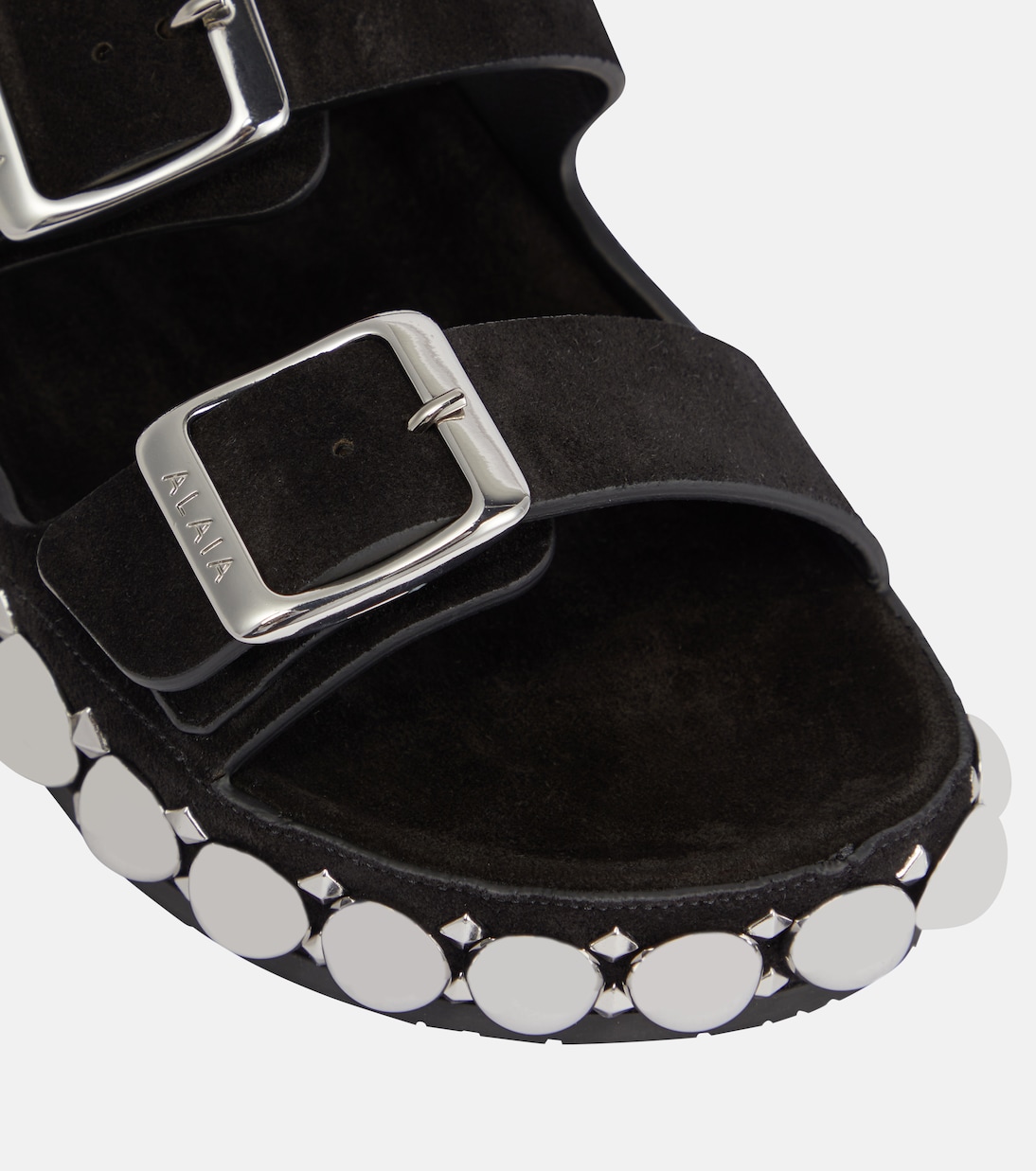 Bombe embellished suede slides | Alaïa