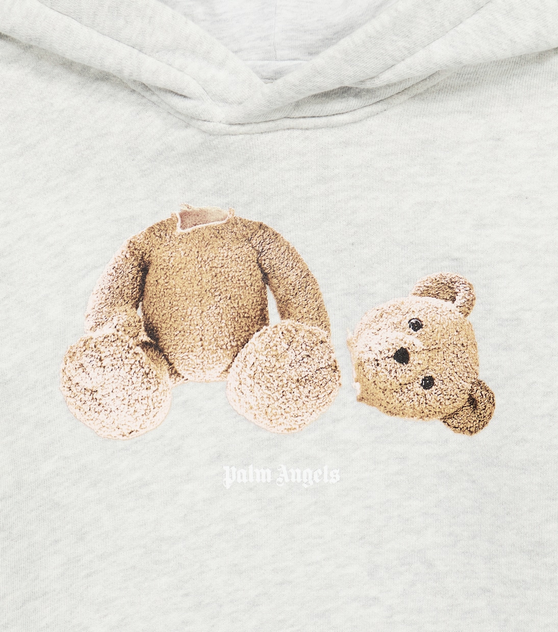 Sweat-shirt à capuche imprimé en coton | Palm Angels Kids
