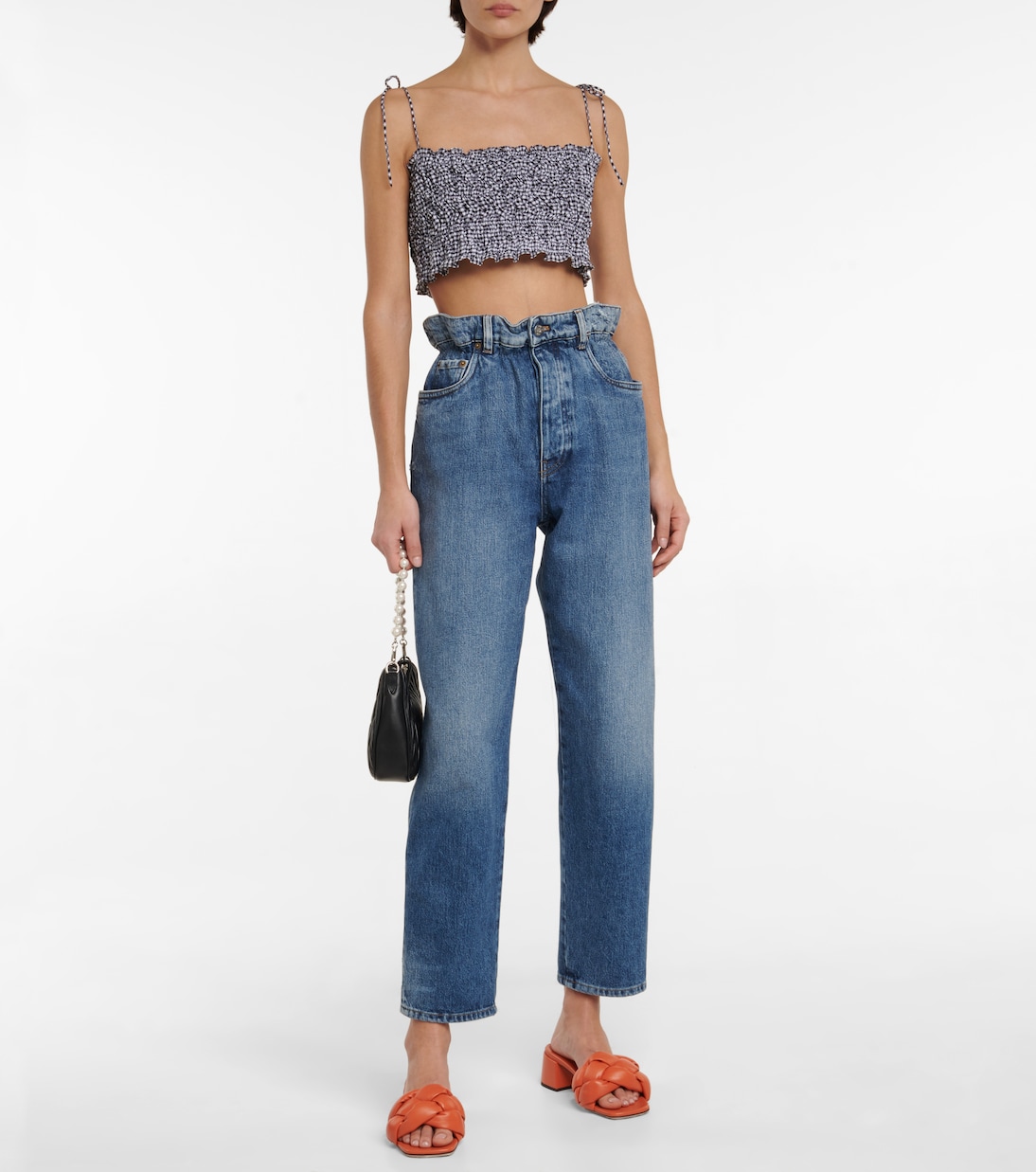 Pantoletten aus Leder | Miu Miu