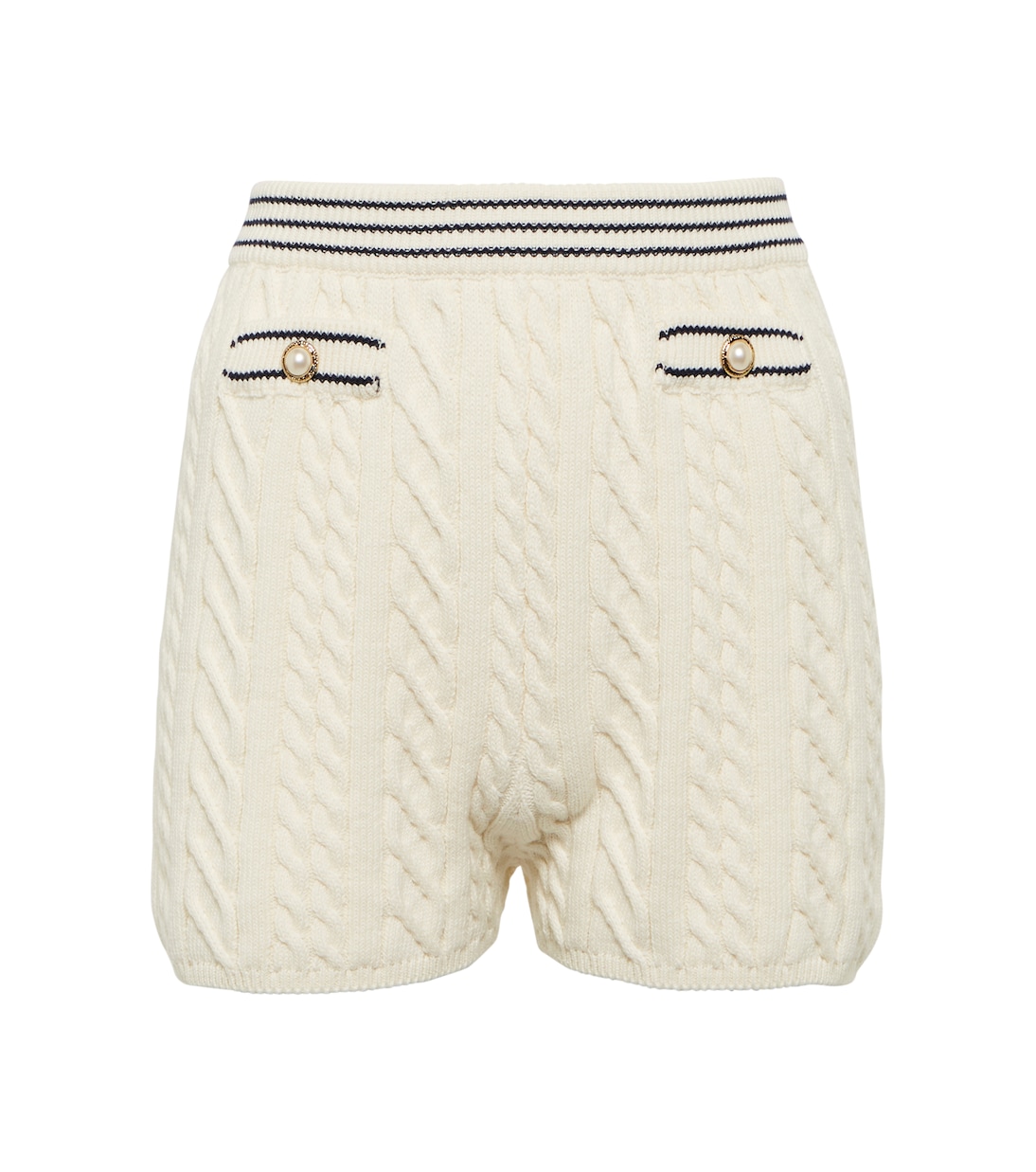 Shorts in maglia di misto cotone | Alessandra Rich
