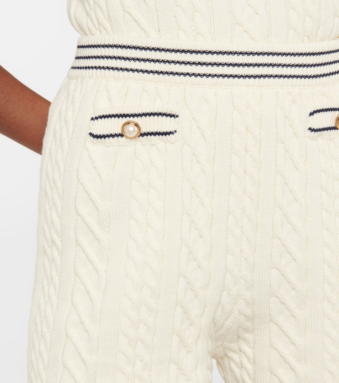 Shorts in maglia di misto cotone | Alessandra Rich